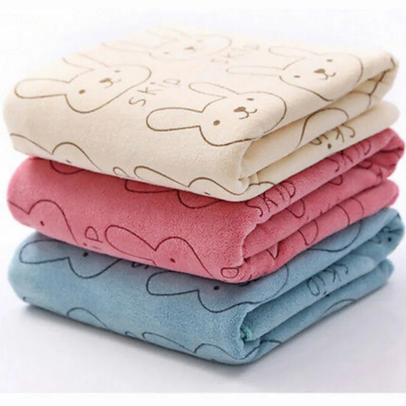 Новинка милый кролик мягкая микрофибра мочалка банное полотенце Кормление ткань розовый синий бежевый цвет