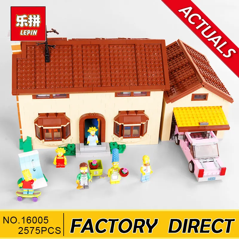 

Lepin 16005 Simpsons House 2575Pcs Model Building Block Bricks Compatible legoed 71006 Boy gift