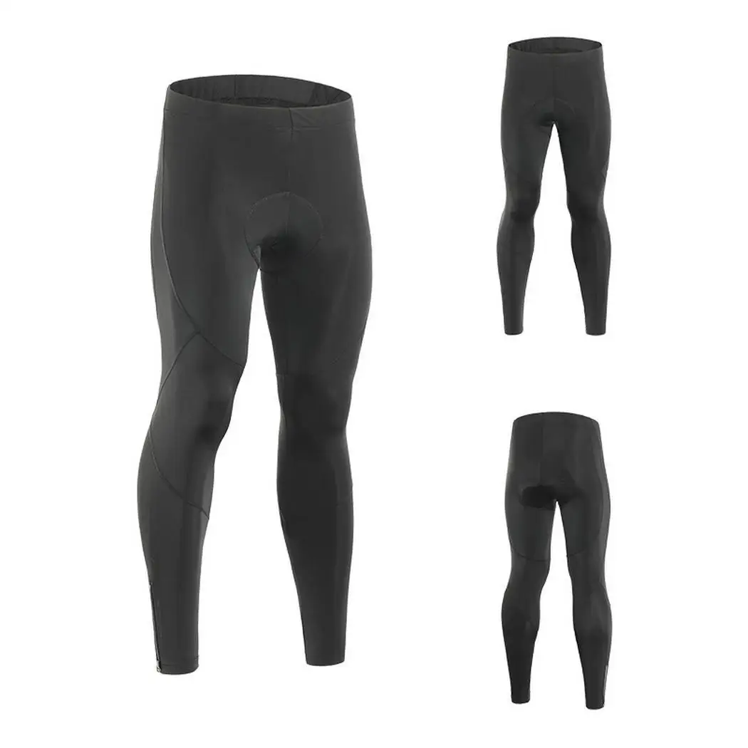 Мужские однотонные штаны для велоспорта ударопрочный защитный эластичный пояс дышащие быстросохнущие брюки из влагопоглощающей ткани пуловер для верховой езды на большие расстояния - Color: black