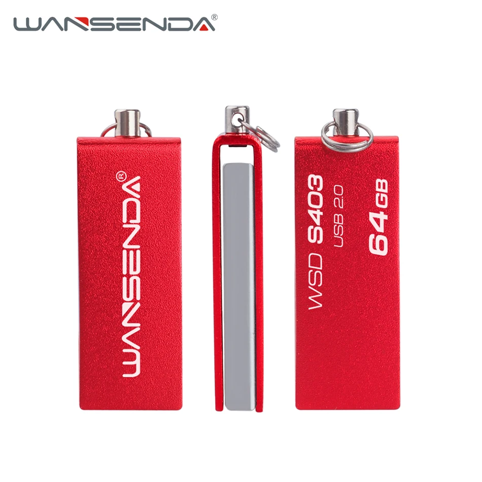 Wansenda цветной usb флеш накопитель модный миниатюрный флэш 64 ГБ 32 16 8 4 нержавеющая