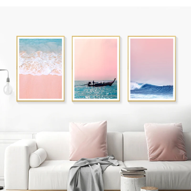 

Seascape Wall Art Canvas Painting Sea View Nordic Poster Posters and Prints Seaside Wall Pictures For Living Room Unframed