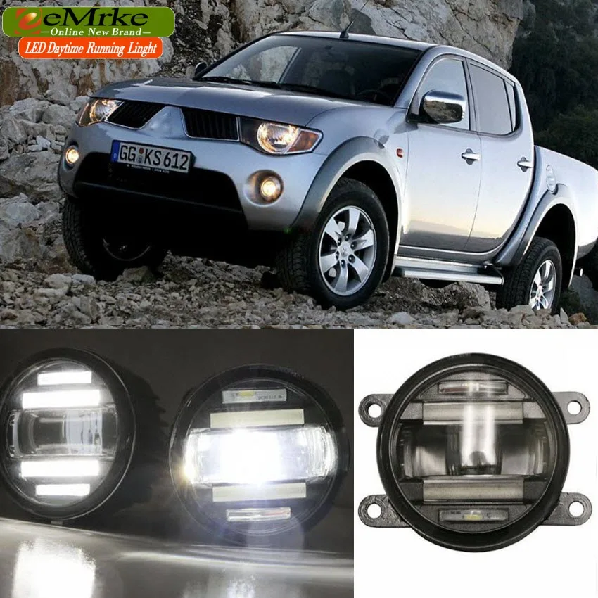 EeMrke стайлинга автомобилей для Mitsubishi L200 2005- up в 1 светодиодные противотуманные