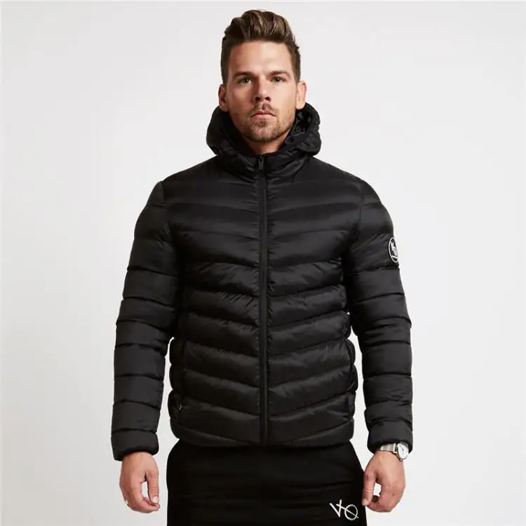 

Men's 2019 Winter casual Coat Hooded Cotton Warm Slim пальто winter jacket men pure Color casaco masculino Men's parka coat