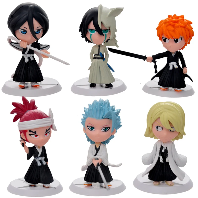 6 шт./компл. отбеливатель Ichigo Ulquiorra cifer Renji Gin фигурки героев Аниме ПВХ brinquedos