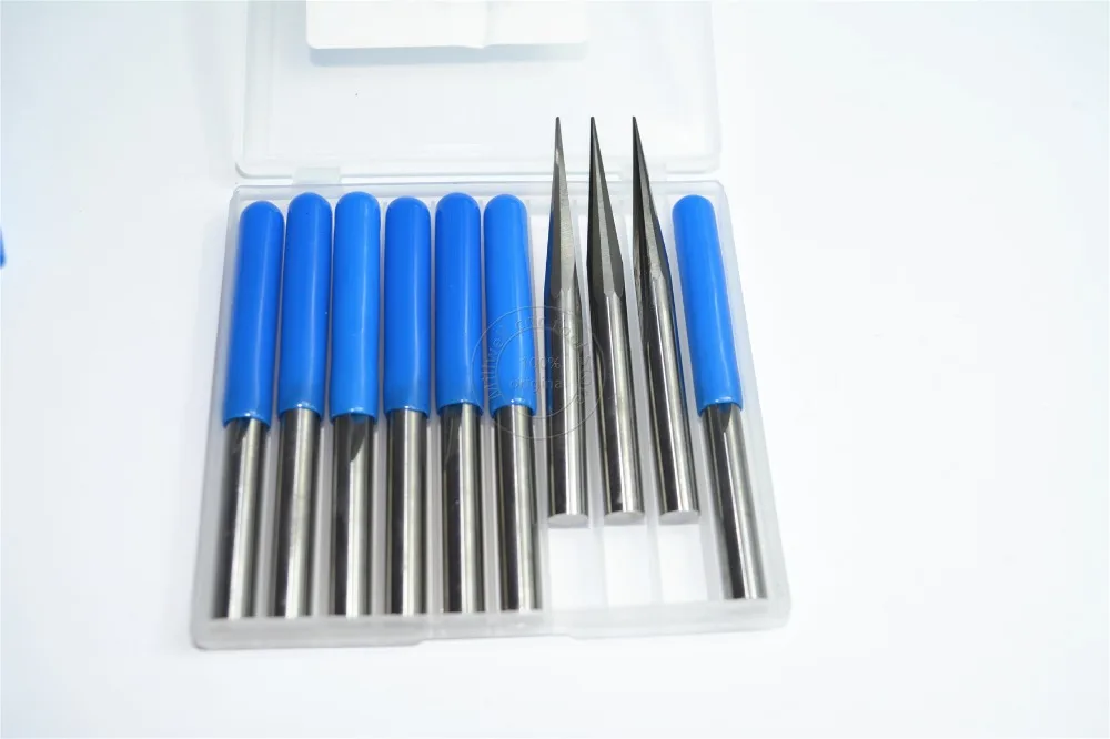 10PCS-6mm* R0.25* 80L, CNC Карбид древесины Концевая фреза, деревообрабатывающие вставки фрезы, конические сферические концевые фрезы, глубокий рельеф, ПВХ