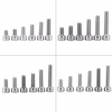 Нержавеющая сталь M3/M5/M6/M8 с шестигранной головкой Винты с шестигранной гайкой шайбы комплект гаек и болтов крепеж ремонтный инструмент аксессуар