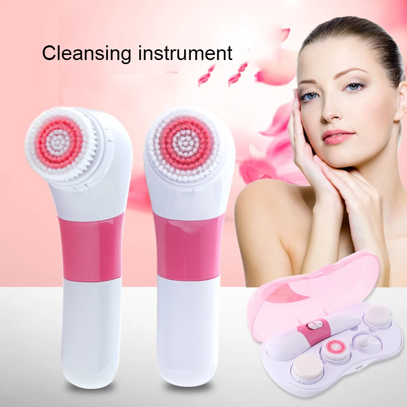 4 In 1 Electric Rotating Facial Face Cleanser Brush Machine Soft