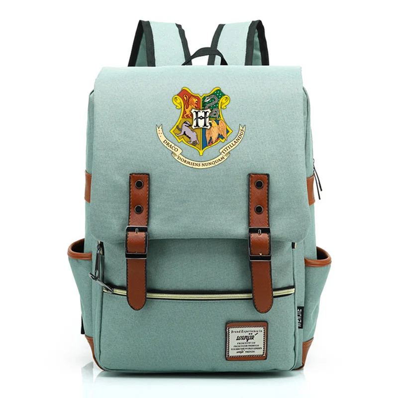 Ravenclaw Slytherin Gryffindor Hufflepuff, школьная сумка для мальчиков и девочек, Подростковый холщовый женский рюкзак, мужской рюкзак