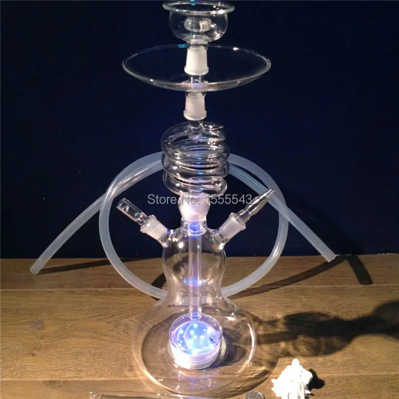 cgreattech N1 hookah with leather case which is Led light glass hookah