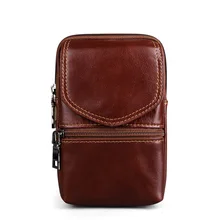 Портативный мини карманный пояс поясная Сумка Фанни для мужчин из натуральной кожи мобильный телефон Кошелек Дорожная небольшая сумка на пояс
