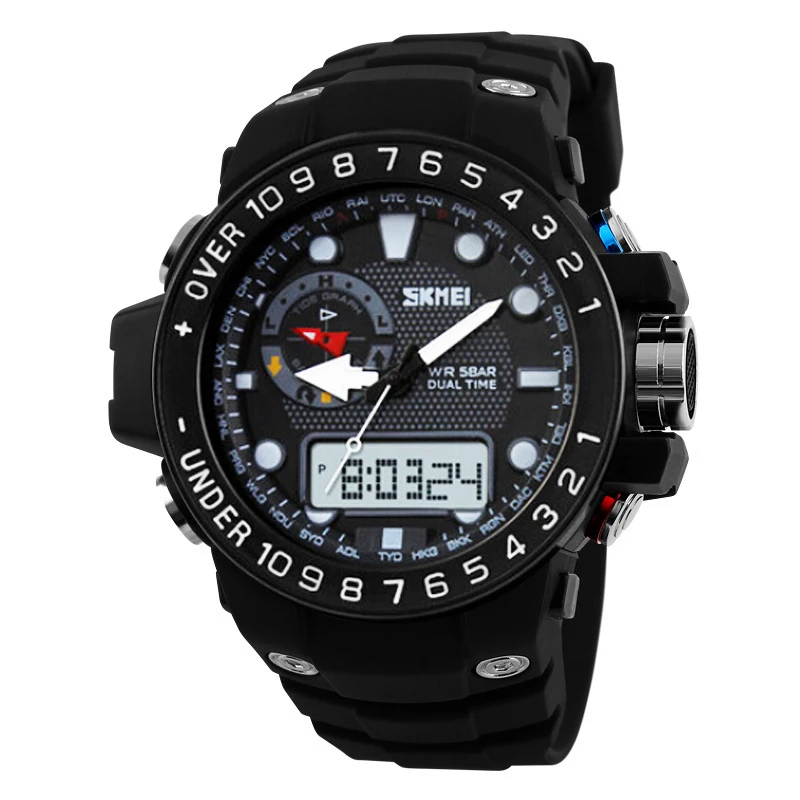 

Men Sports Watches Waterproof Relogio Masculino Sport Strap Watches Men Analog Digital led Clock Men Wristwatches Military Watch