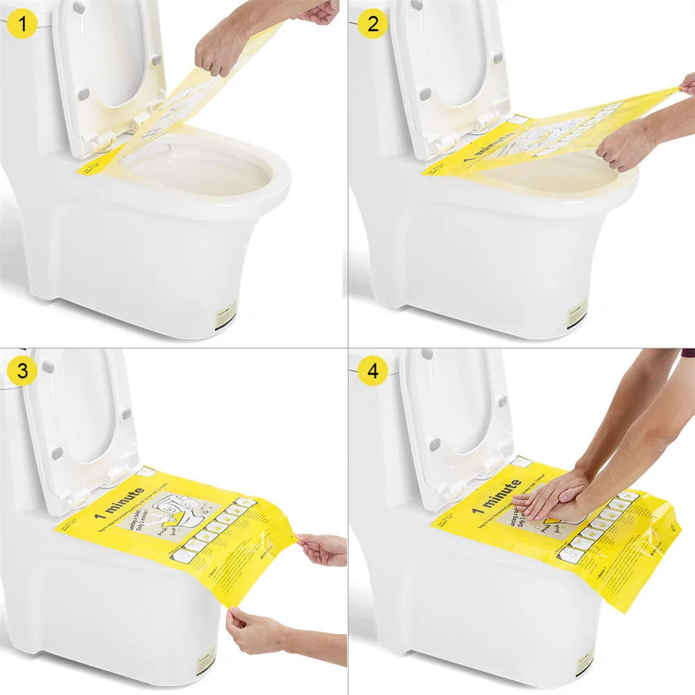 1pc Easy Fix Clogged Film Toilet Dredge Paste Toilet Sticker Toilet Disposable Sticker Plunger