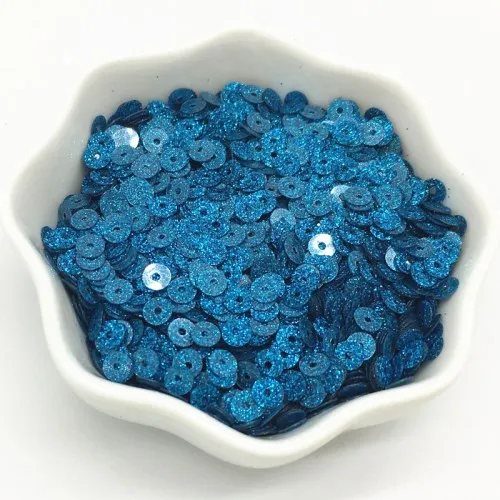 4 мм блестки с блестящей пудрой ПВХ блестки для шитья Ремесло с 1 боковым отверстием Diy аксессуары для одежды 20 г - Цвет: lake blue