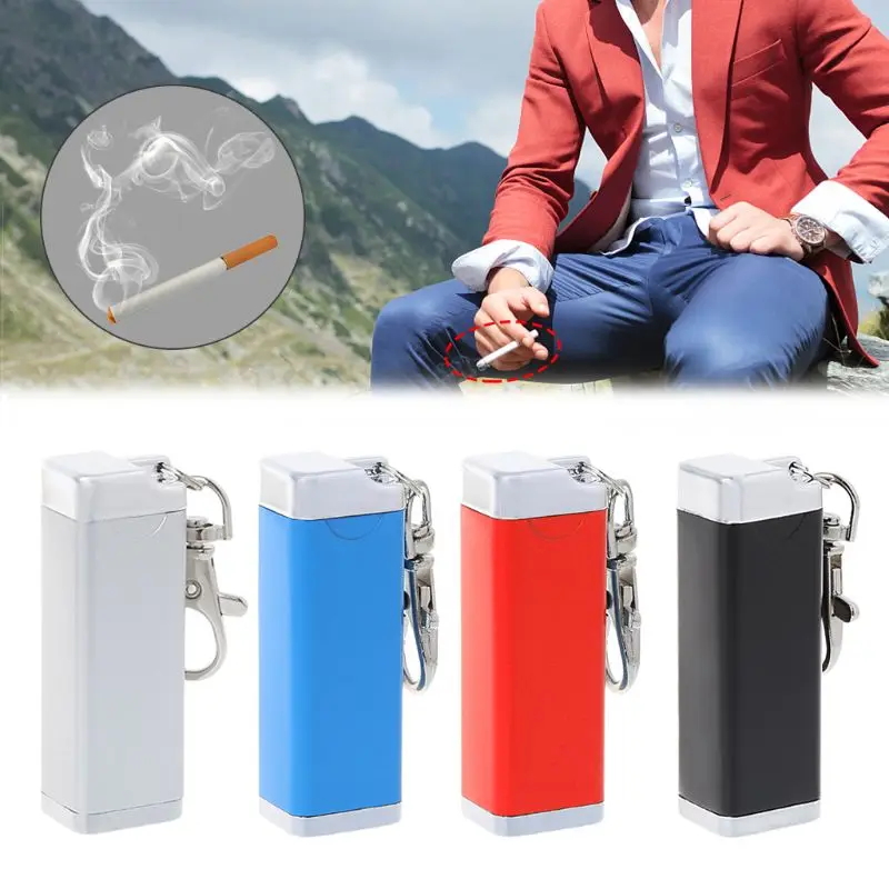 

2018 new Portable Mini Pocket Keychain Ashtray Outdoor Beach Public Smoking Accessories