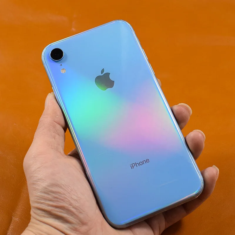 حار!! أورورا التدرج شفافة الزخرفية ل فون XR الهاتف المحمول حامي iPhoneXR XR الخلفي فيلم ملصقات مع هدية