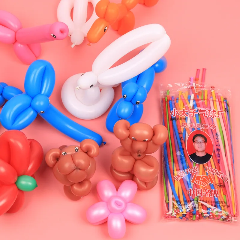 

Thicken magic compilation DIY modeling long mixed color balloons Variety woven small animal shape balloon party decoration props