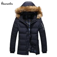 Горячая Распродажа, большой размер, зимнее теплое пальто, Модная тонкая утолщенная куртка, Мужская Новая куртка с капюшоном WN 120