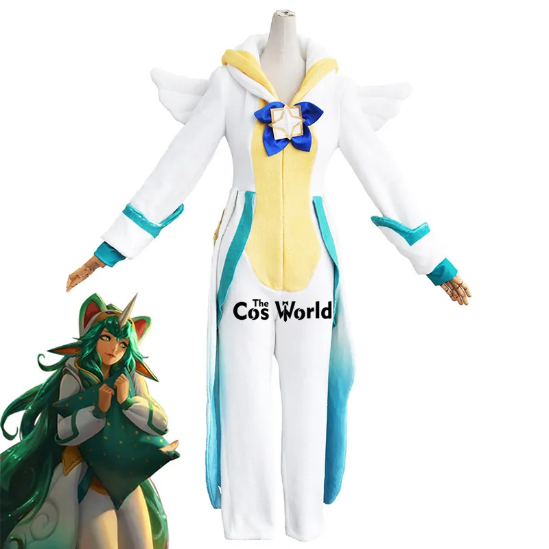 Одежда для сна LOL Soraka домашняя одежда пижама с капюшоном страдающих костюмы