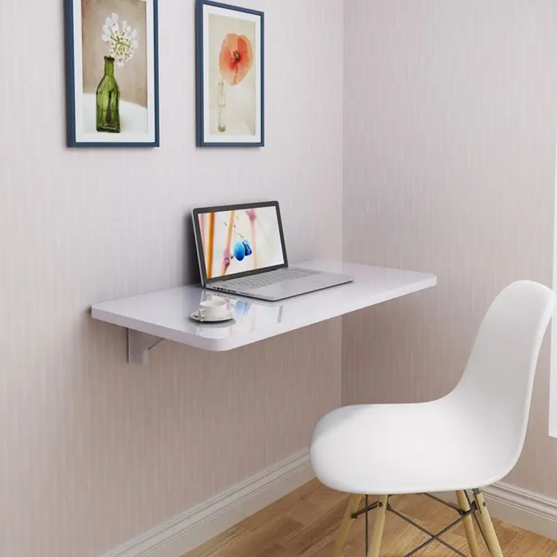 Minimalist wall desk computer Folding and serve small family home dining table book on the against