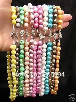 

wholesales design Wholesale 10PCS multicolour Freshwater Pearl Necklace 17 inch fashion jewelry,gift free shipping
