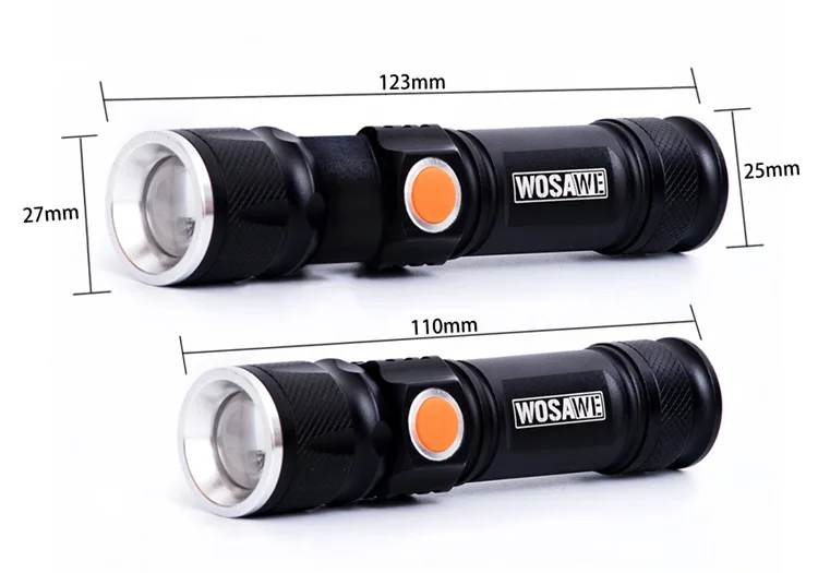 Discount 2019 Wosawe T6 LED Bicycle Light Super Light USB Rechargeable Bike Waterproof Built-in Battery Head Front Bike Light Flashlight 0