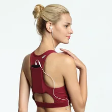 Спортивный бюстгальтер Йога майка Для женщин Racerback Bralette задний карман белый, черный и розовый цвета бюстгальтер спортивный Для женщин Фитнес тренажерный зал Бюстгальтер Crop Top