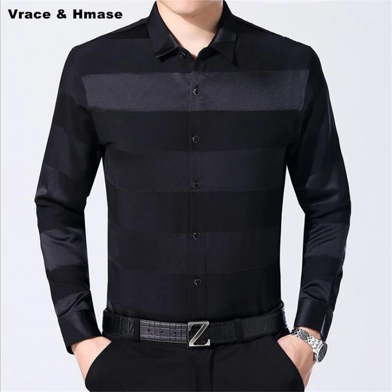 

Fashion simple style smart casual exquisite luxury long sleeve shirt Spring&Autumn New high-quality silk cotton shirt men M-XXXL