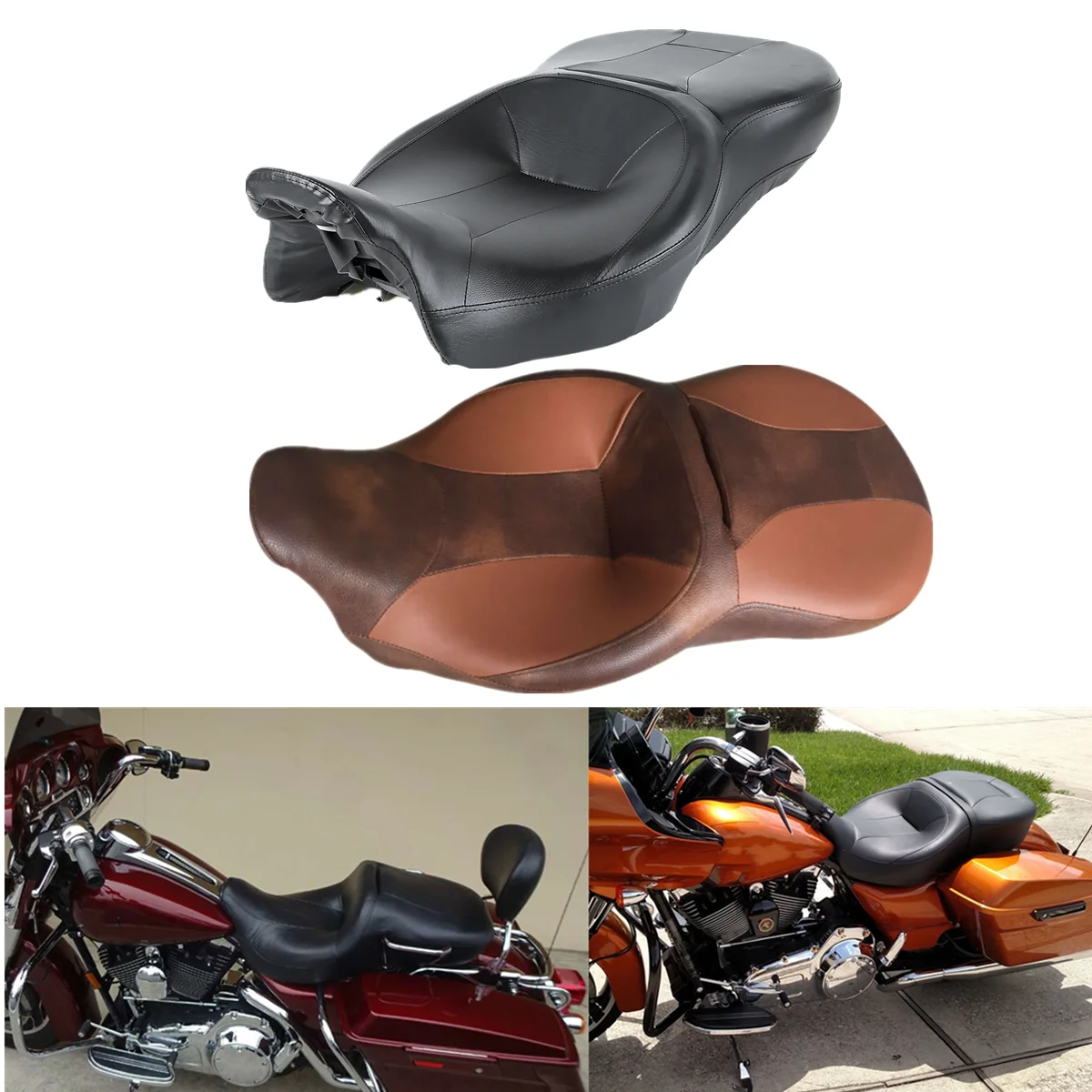 Мотоциклетное и ПАССАЖИРСКОЕ СИДЕНЬЕ для Harley Touring Electra Road Street Glide 09 20|Сиденья