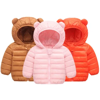 

2019 Winter Children's Down Cotton Jacket Light Thin Style Baby Clothes Winter Jacket Coat Parkas Kids Down Coat with Hood