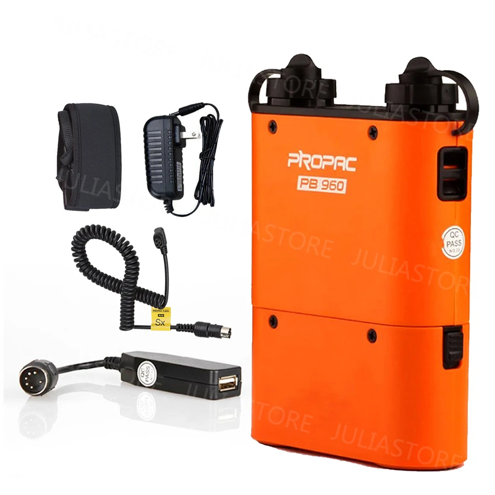 

Godox Orange PB960 Dual-Output Speedlite Power Battery Pack 4500mAh for Canon Nikon Sony Flash +Flash charging cable + PB-USB