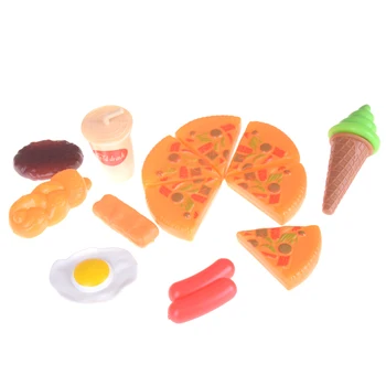 

1 Set Funny Plastic Kid Children Pizza Cola Ice Cream Food Kitchen Pretend Role Play Toy Birthday Gift For Child Food Toy