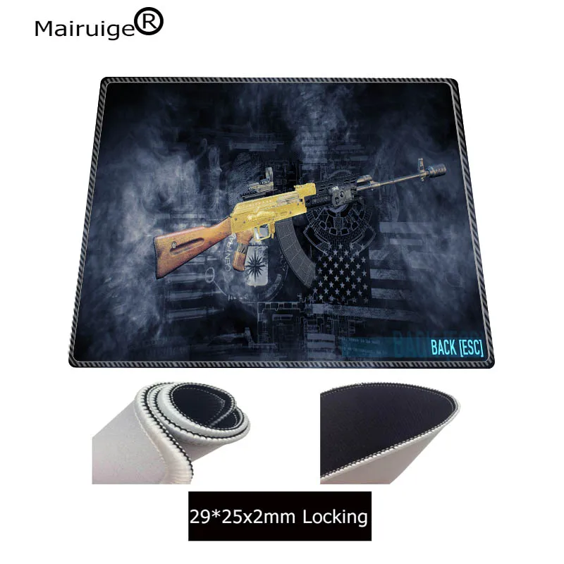  Mairuige Top Quality counter strike CS GO gun Laptop Gaming Mice Lock Edge Mousepad BIG SIZE Rubber