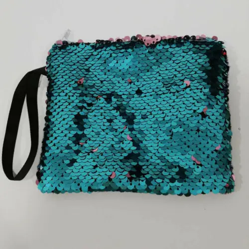 

Women PVC Fashion Waterproof Cosmetic Makeup Bags Ladies Sequined Zipper Organizer Pouch Pencil Case Handbag