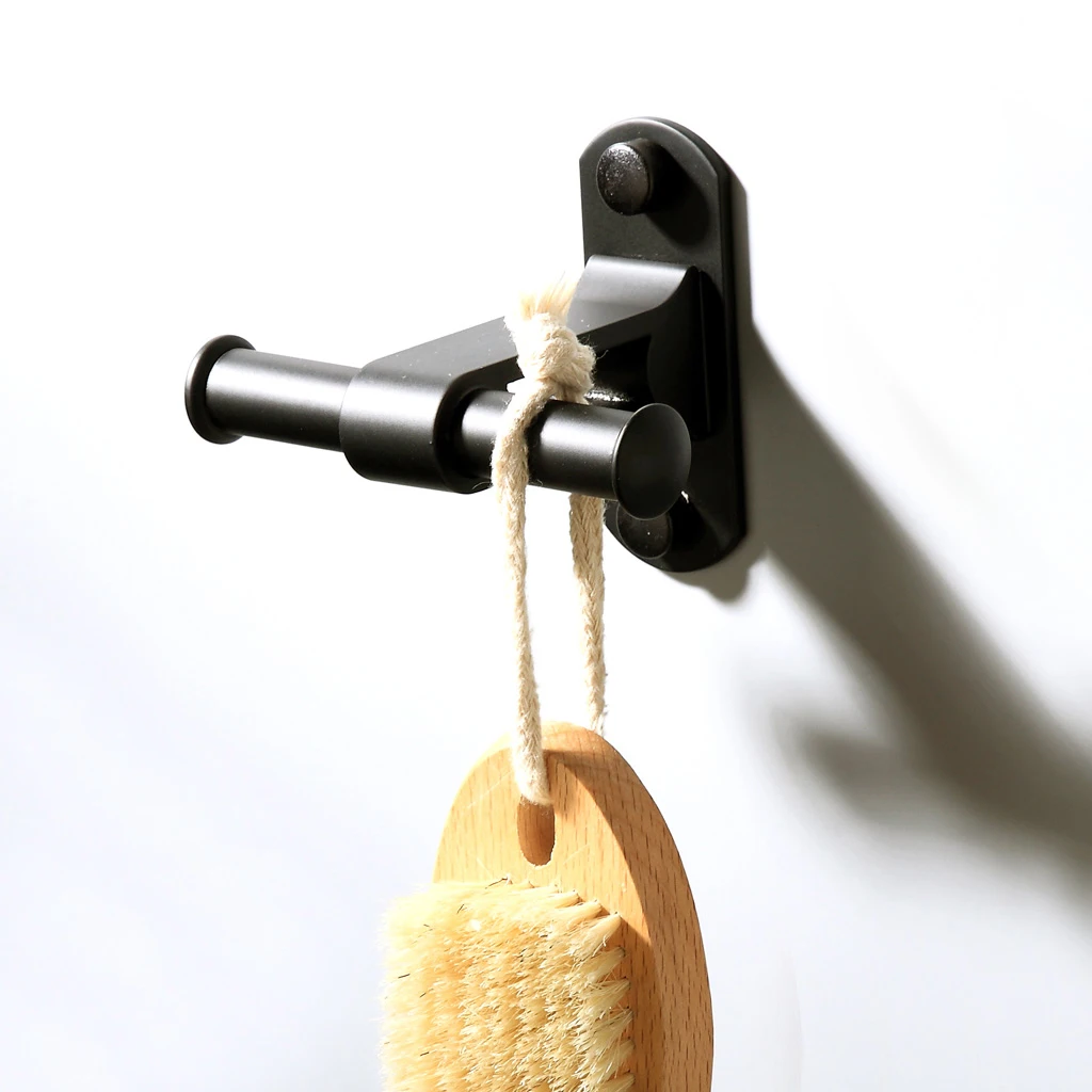 Clothes Hanger Космический алюминиевый набор для ванной комнаты с матовой чашкой, Современный матовый черный для ванной комнаты - Цвет: Clothes Hanger