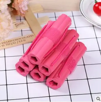 DIY красный 6 шт./компл. авто-палка Спящая красавица волшебные бигуди не повредить поролоновые бигуди Уход за волосами и инструменты для укладки HA045