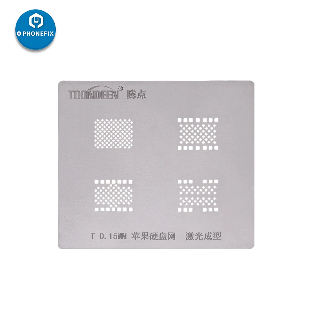 PHONEFIX 4 в 1 все серии NAND BGA реболлинговый трафарет для iPhone 4S 5 6 7 8 X MAX XR и iPad паяльный