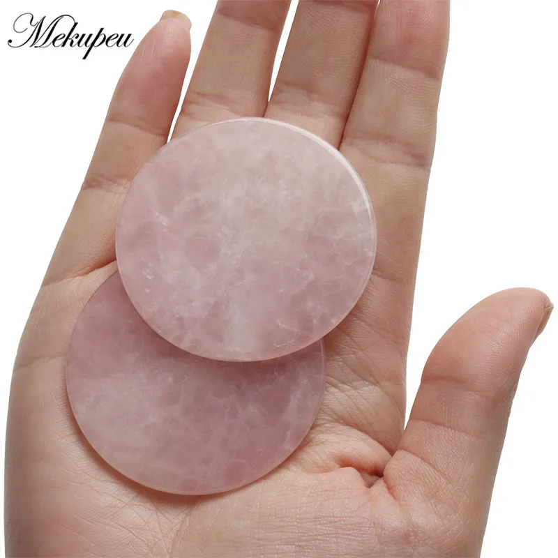 

Pink Round Jade Stone Crystal Glue Adhesive Pallet Pad Stand Holder Makeup Tool Eyelash Extension
