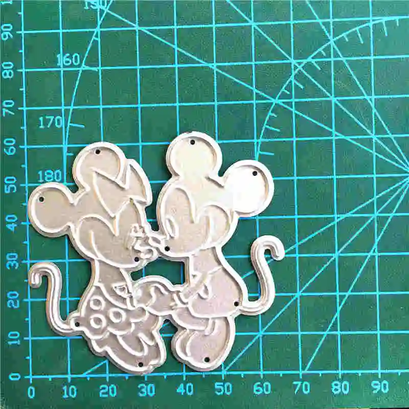 1 шт. love Minnie Mickey cutting die+ 1 шт. трафарет carft Tag для бумага для скапбукинга DIY декоративная открытка Ремесло штамп для теснения с вырезами - Цвет: D