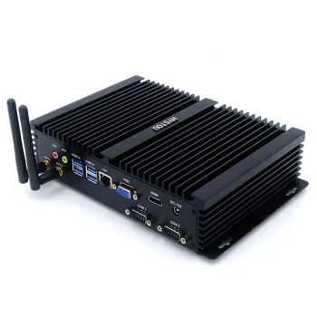 

5th Gen Fanless Industrial Mini PC Windows 10 7 Linux with Intel Core i5 5250U Computer up to 16GB Memory 1HDMI VGA 2 RS232 COM