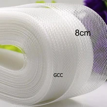 3,"(8 см) Плоский Жесткий Гладкий Crins Кринолины из конского волоса сетка ткань отделка для женщин шляпа 100 Ярд/лот#2 цвета