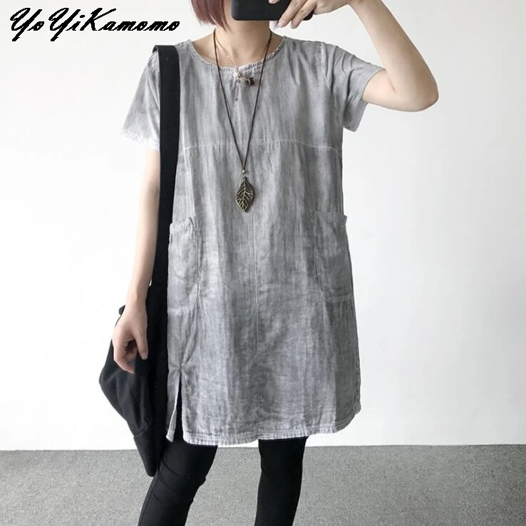 

Ladies Tops Cotton Linen Women Shirt 2018 Autumn Spring New Women Clothing Solid Casual Loose Blouse Tops YoYiKamomo