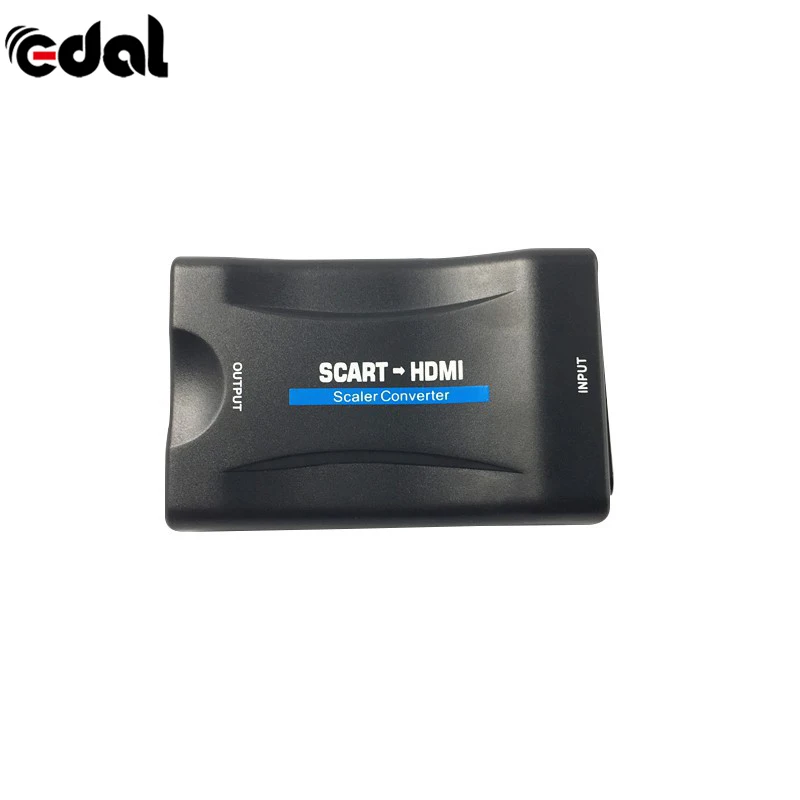  Convertitore SCART a HDMI 1080 p Video Audio Converter EU/UK Spina Per Smartphone HD TV DVD