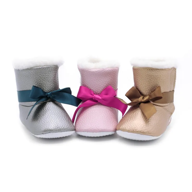 Winter Warm Baby Girls Princess Sweet Winter Boots First Walkersborn Cashmere Infant Toddler Kids Winter Shoes