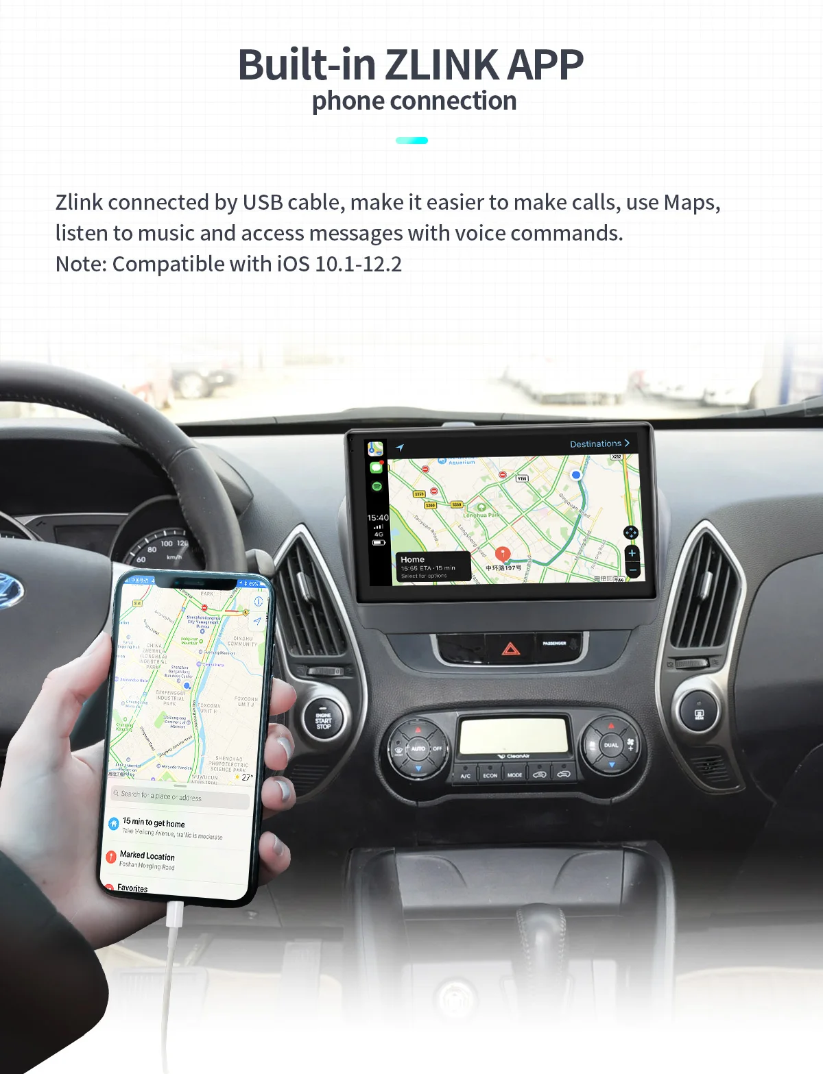 Best JOYING 10.1 Inch Android 8.1 GPS Stereo Radio 4GB Head Unit for Hyundai TUCSON IX35 2011-2016 with Carplay WiFi Bluetooth DSP 13