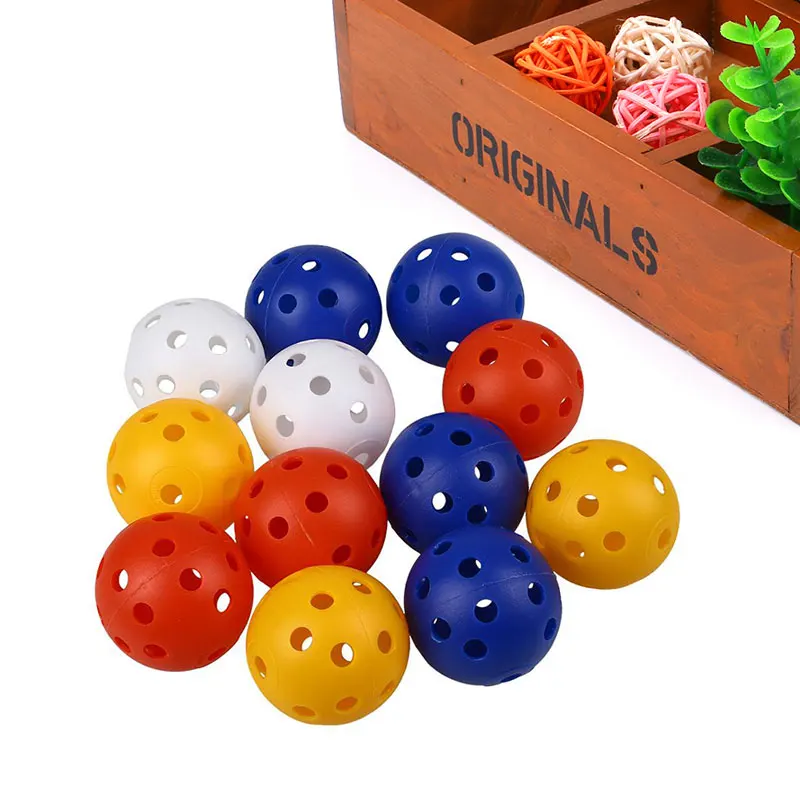 

50Pcs Plastic Whiffle Airflow Hollow Golf Practice Training Perforated Balls