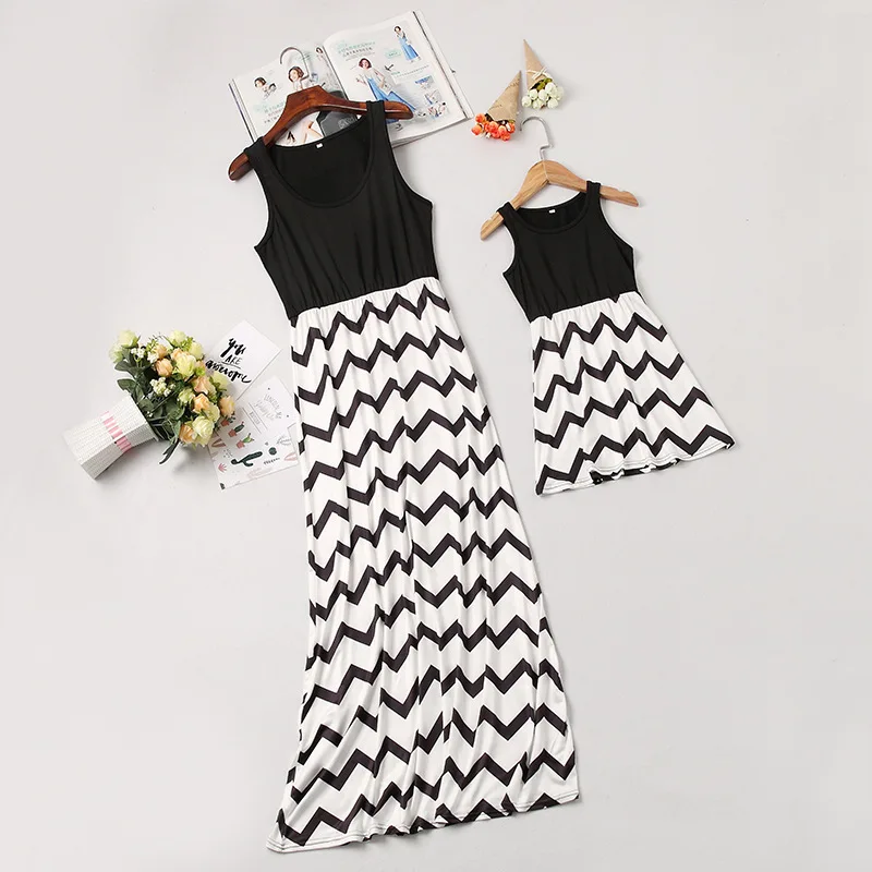 

Family Look Long Mother Daughter Matching Dresses Family Matching Outfits Mommy And Me Dresses Clothes Roupa mae e filha Outfits