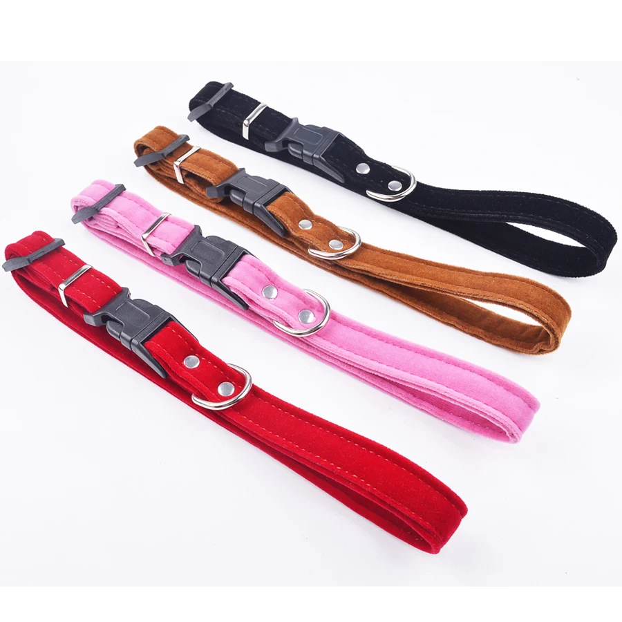 

Breakaway Dog Collar For Small Dogs Soft Velvet Material Adjustable Necklace Pet Dog Cat Collars With 4Colors XS S M