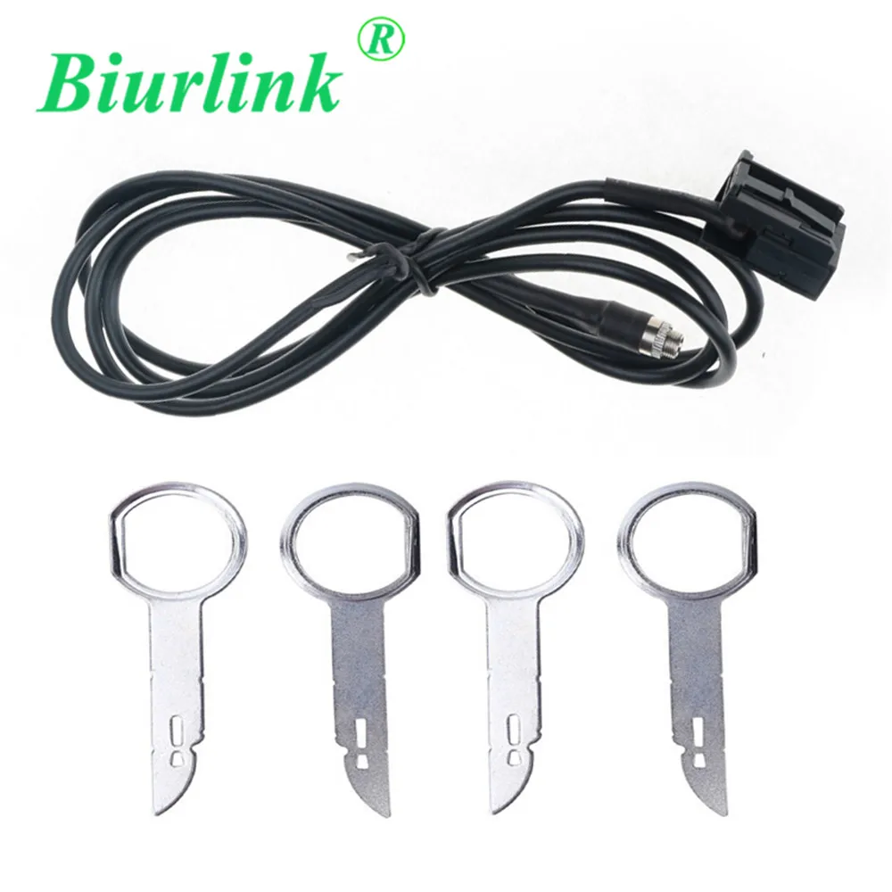 

Biurlink Car 12Pin Socket Aux MP3 Audio Input Adapter Cable for Ford 6000 CD