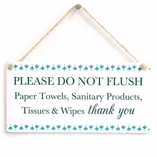 Meijiafei пожалуйста, не смывайте бумажные полотенца и т. д. Спасибо-Септик спасибо за знак для ванной или туалета 1" x 5"