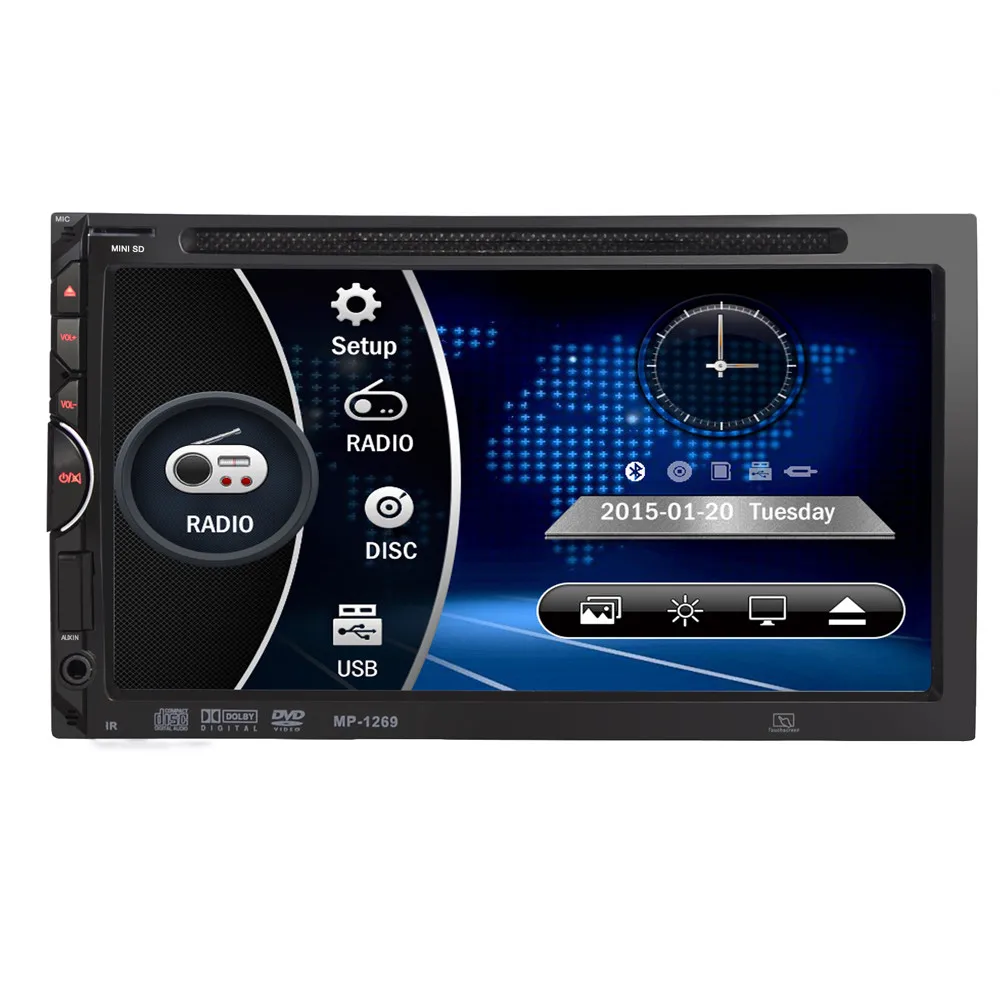 

2019 NEW 7 HD 2DIN Car Bluetooth Touchscreen CD DVD Player Stereo MP3 AUX FM Radio USB SD For ford mondeo mk4 fusion focus mk2